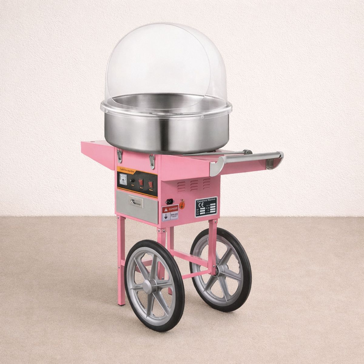 Suikerspinmachine met kar Suikerspinmachine met kar