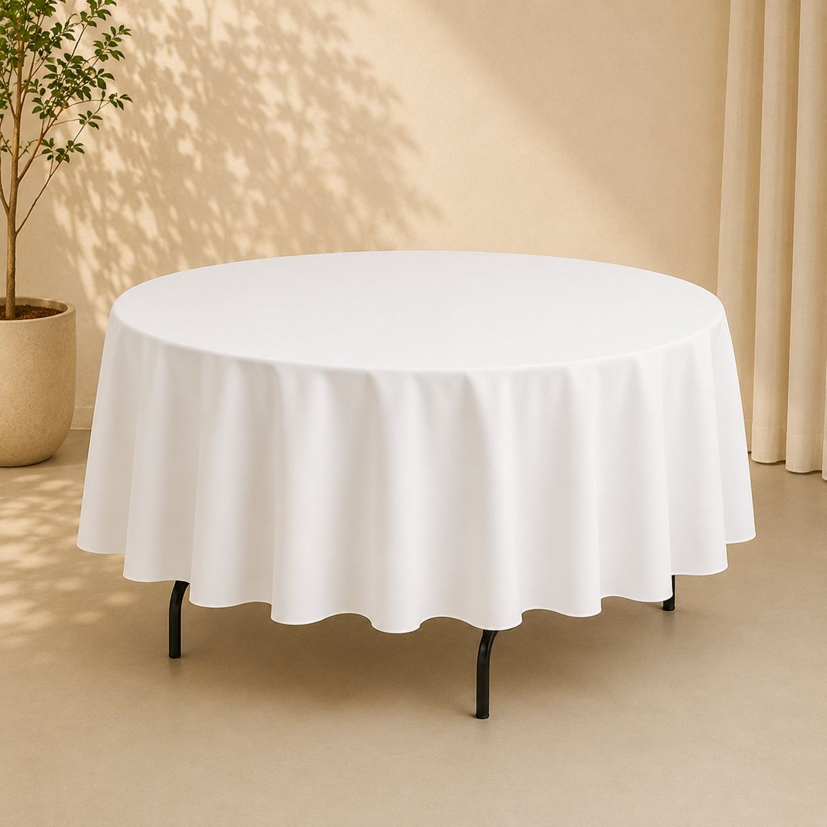 Ronde tafel 180 cm met tafellaken – (10 pers.) Ronde tafel 180 cm met tafellaken – (10 pers.)