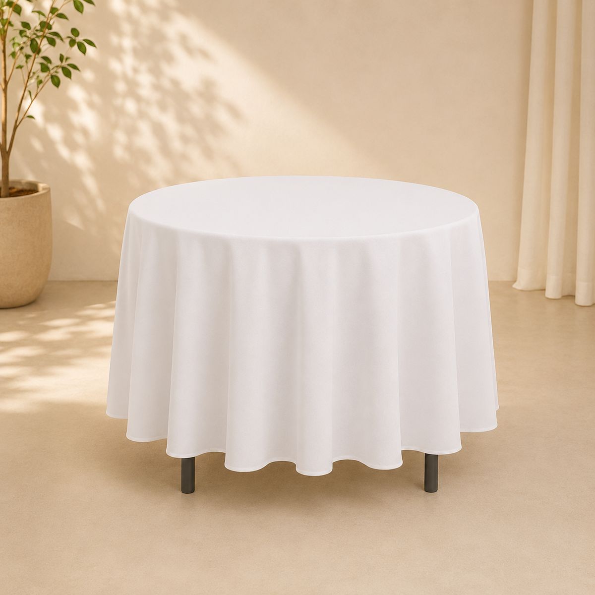 Ronde tafel 150 cm met tafellaken – (8 pers.) Ronde tafel 150 cm met tafellaken – (8 pers.)