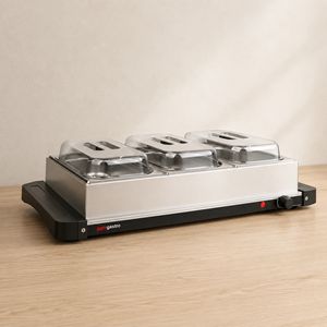 Warmhoudplaat 3x GN 1/3