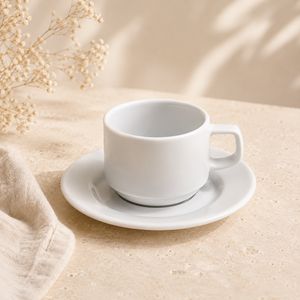 Koffietas met ondertas (15 stuks)